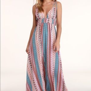 Lulus Multi Print Maxi Dress